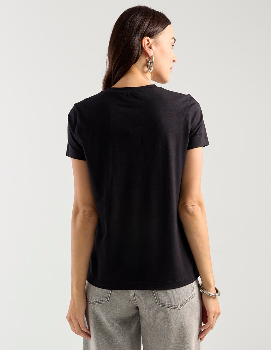 Playera manga corta cuello redondo para mujer 2