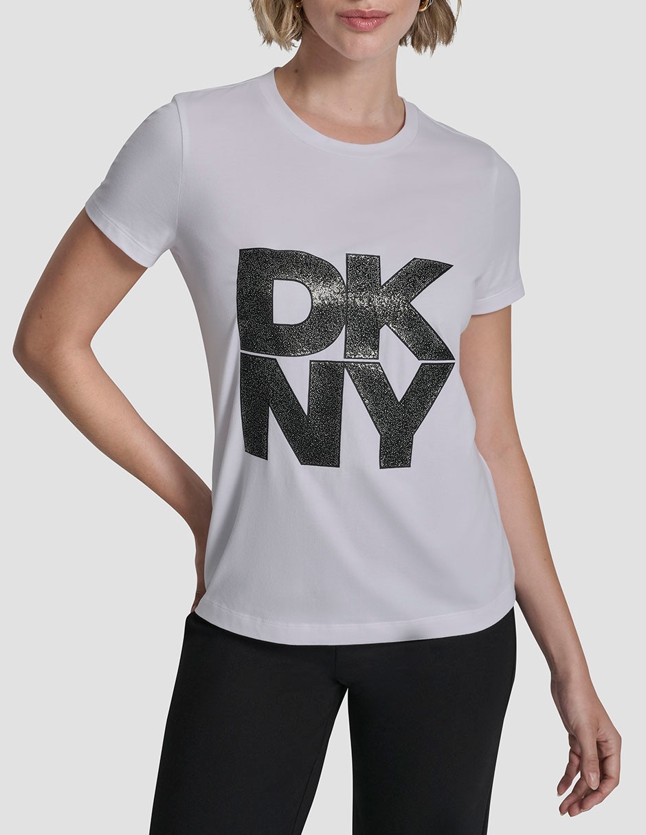 Playera manga corta cuello redondo para mujer