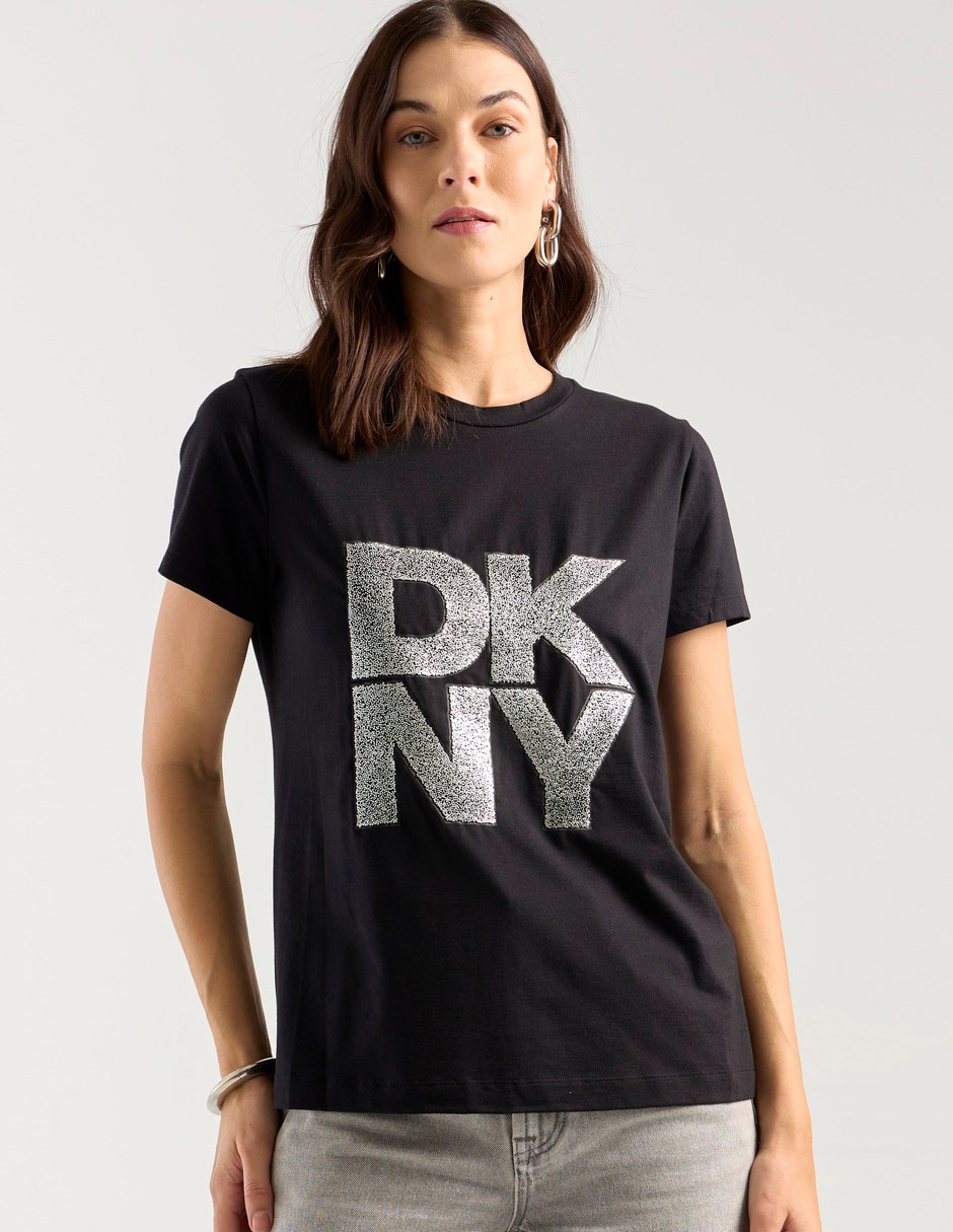 Playera manga corta cuello redondo para mujer