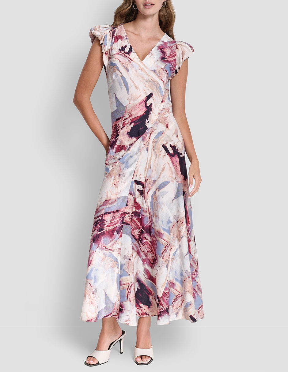 Vestido crop de fiesta escote V Vestido crop de fiesta escote V