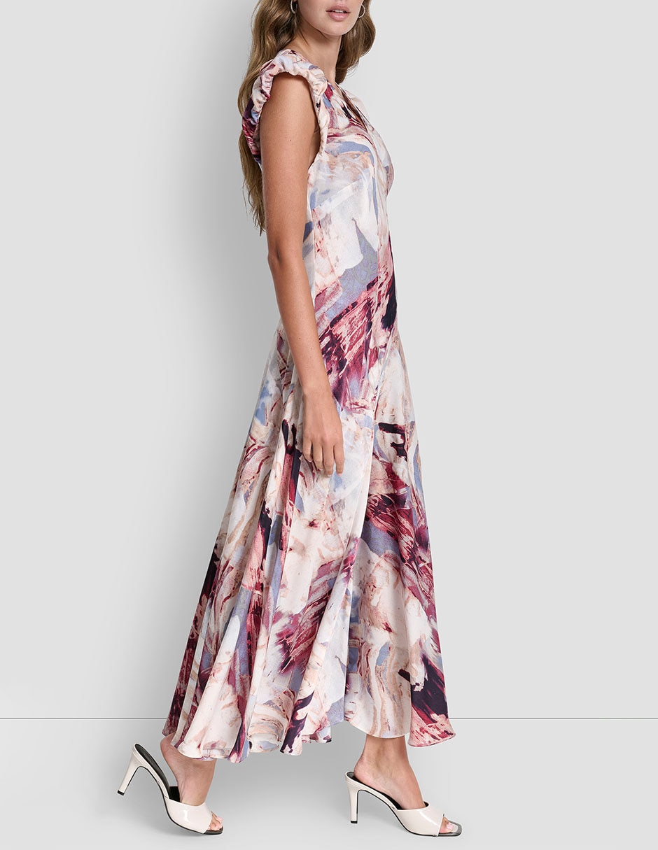 Vestido crop de fiesta escote V 3