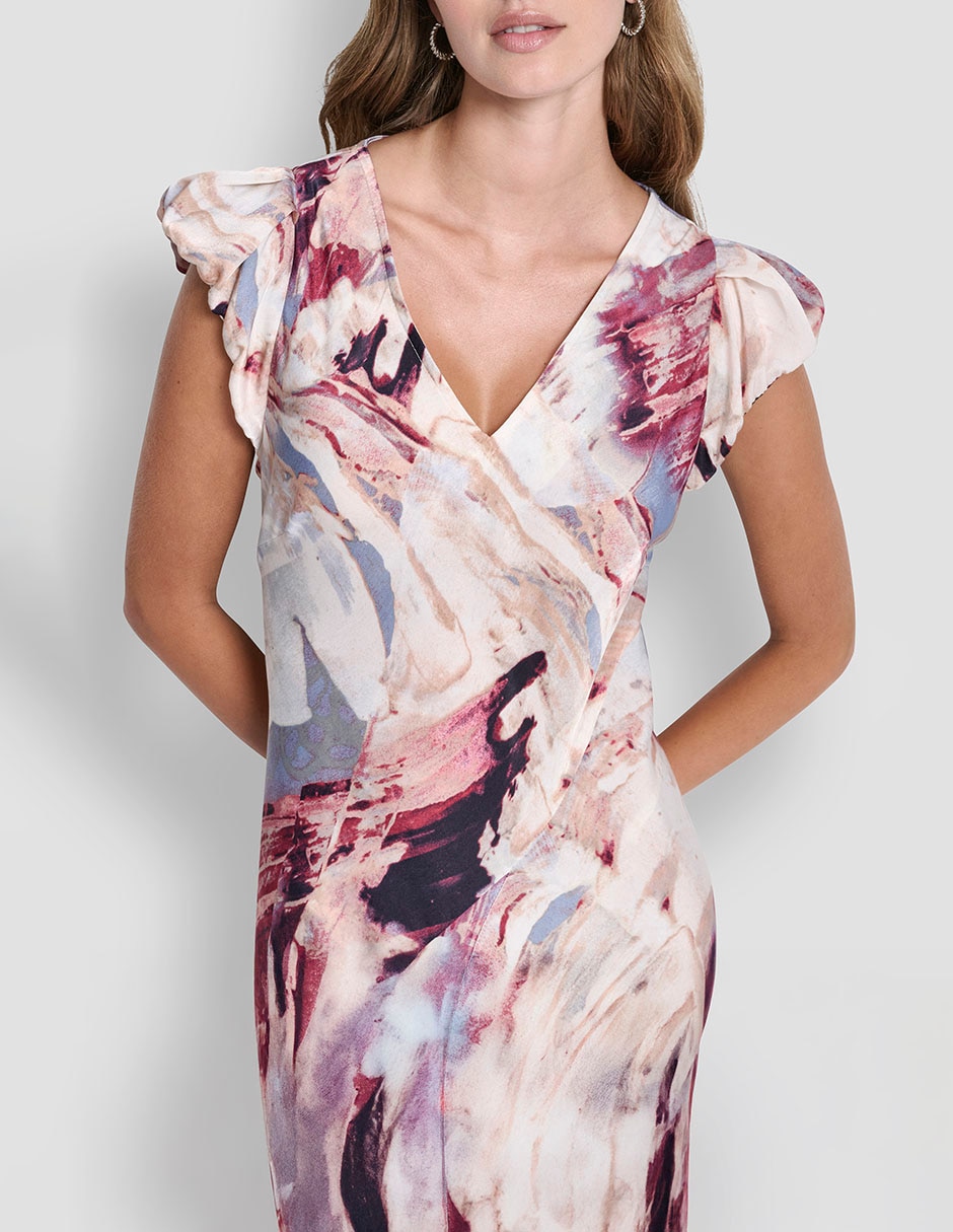 Vestido crop de fiesta escote V 5