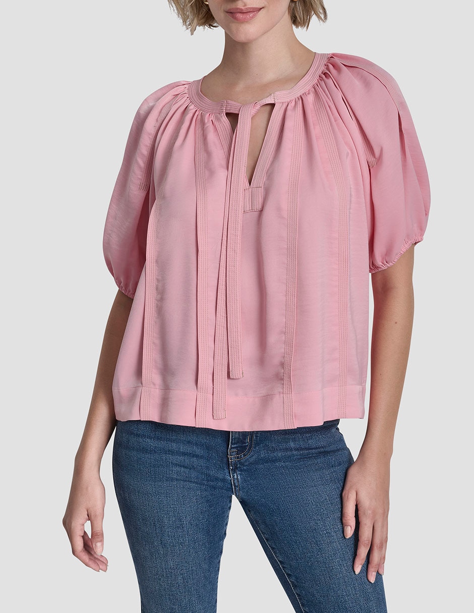 Blusa manga al codo para mujer