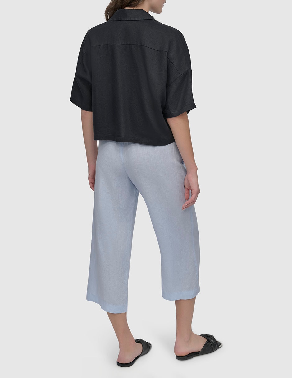 Blusa camisera manga al codo para mujer 2