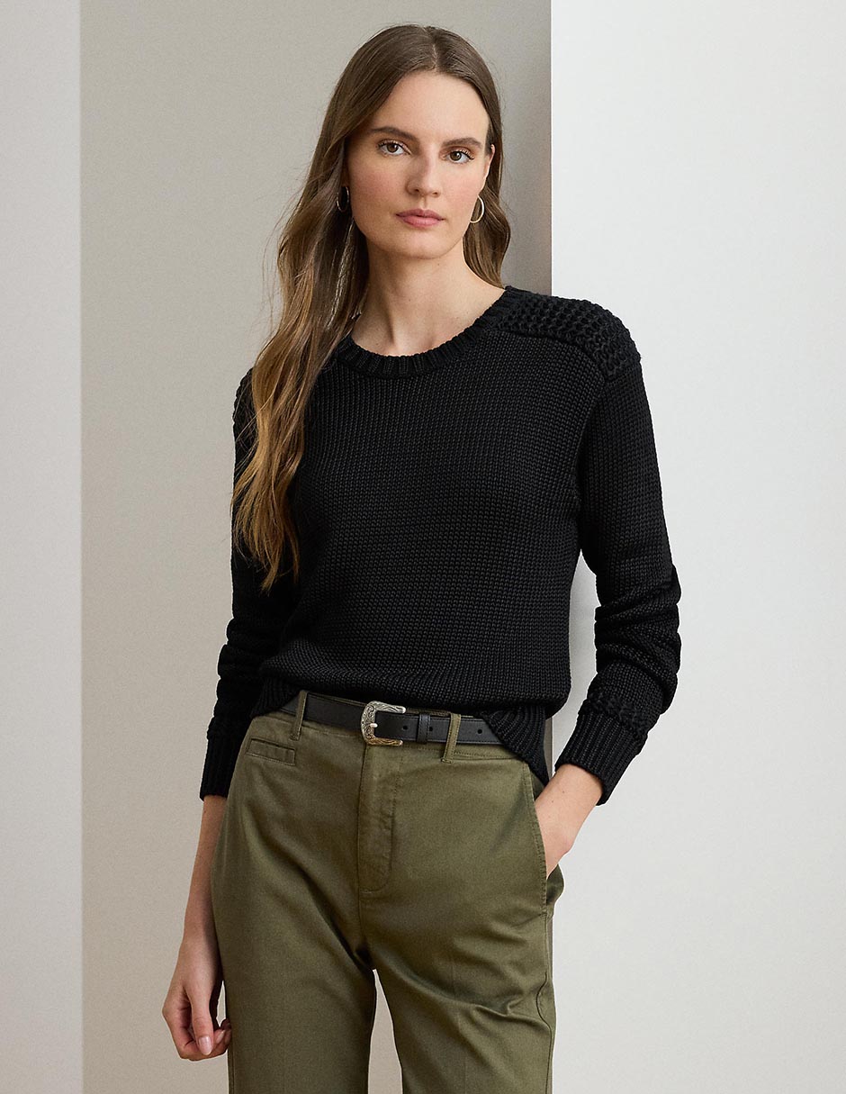 Suéter cuello redondo para mujer