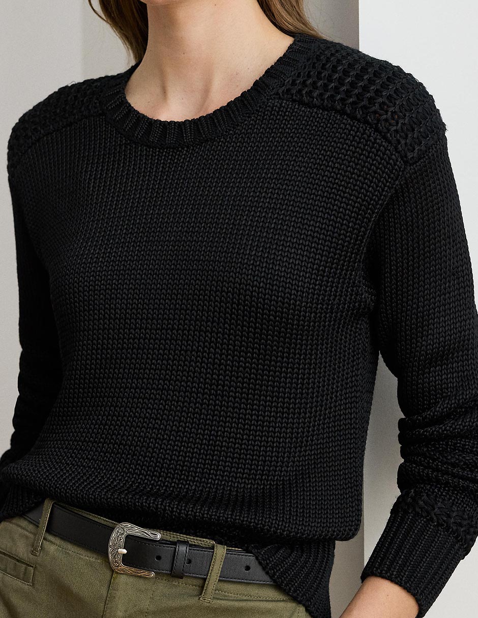 Suéter cuello redondo para mujer 4