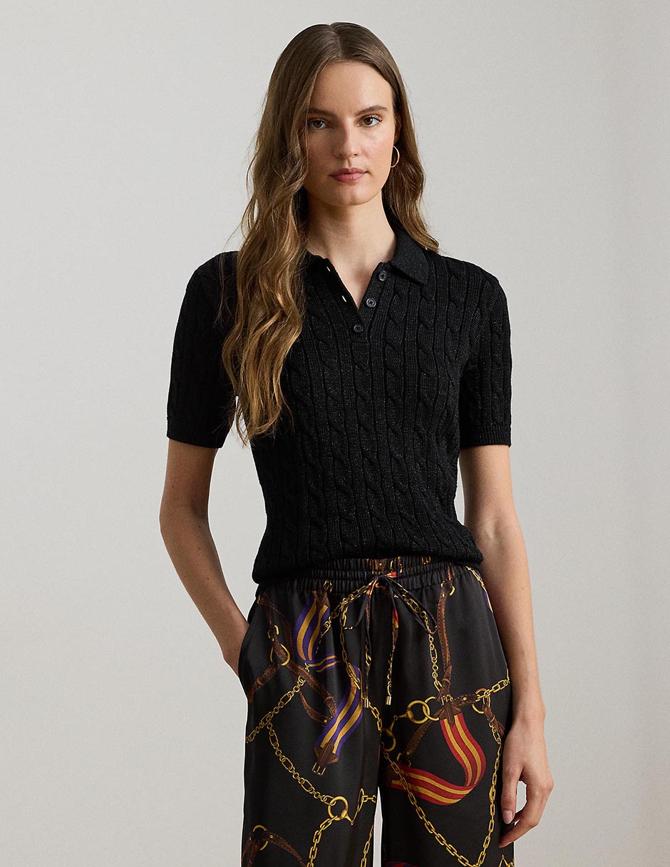 Suéter cuello polo para mujer 1
