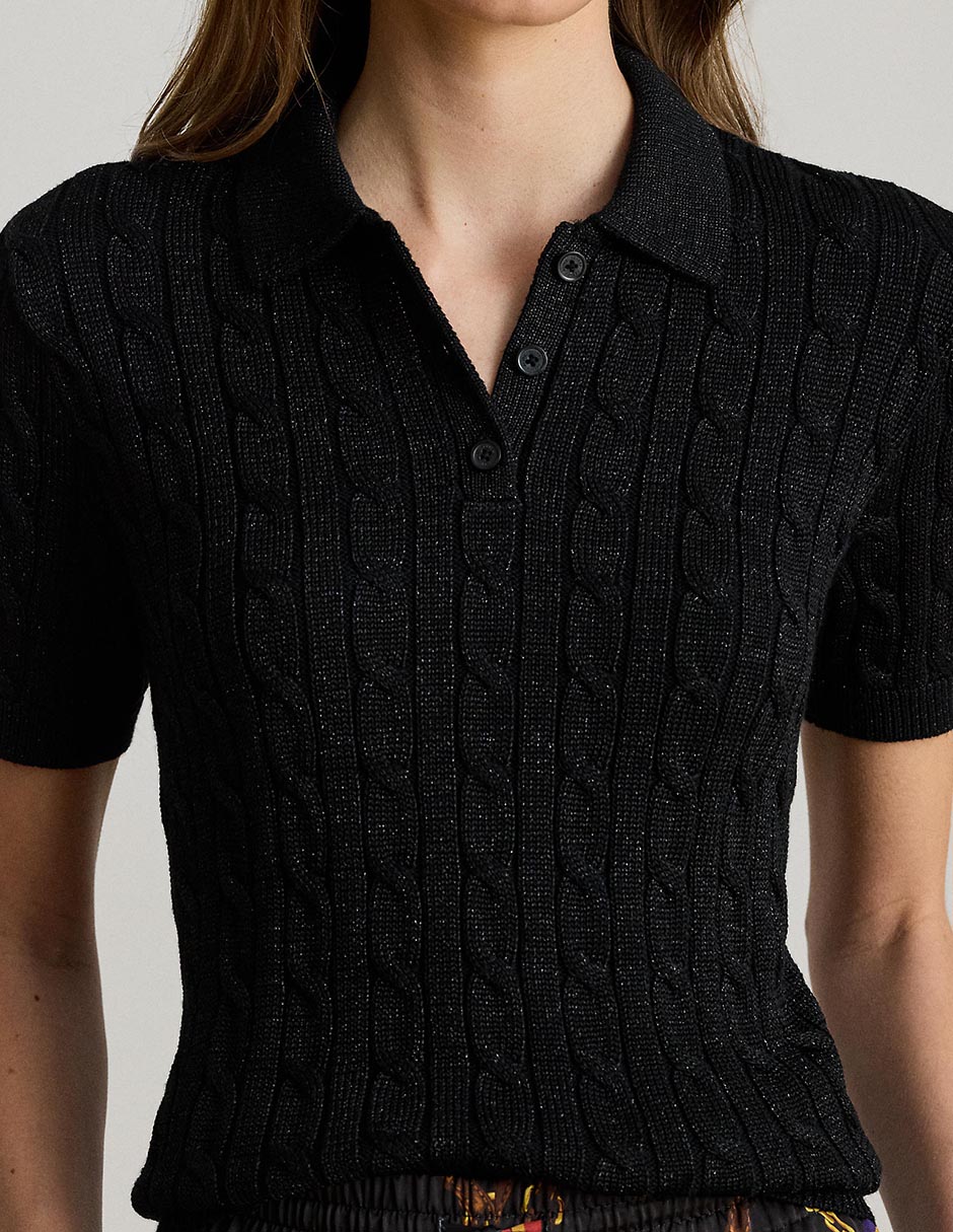 Suéter cuello polo para mujer 4
