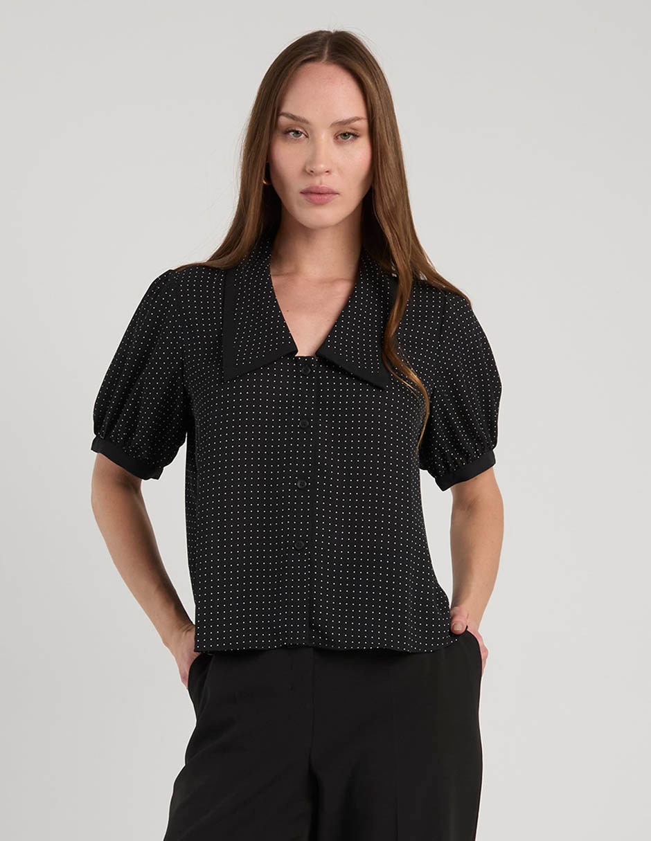 Blusa manga corta para mujer