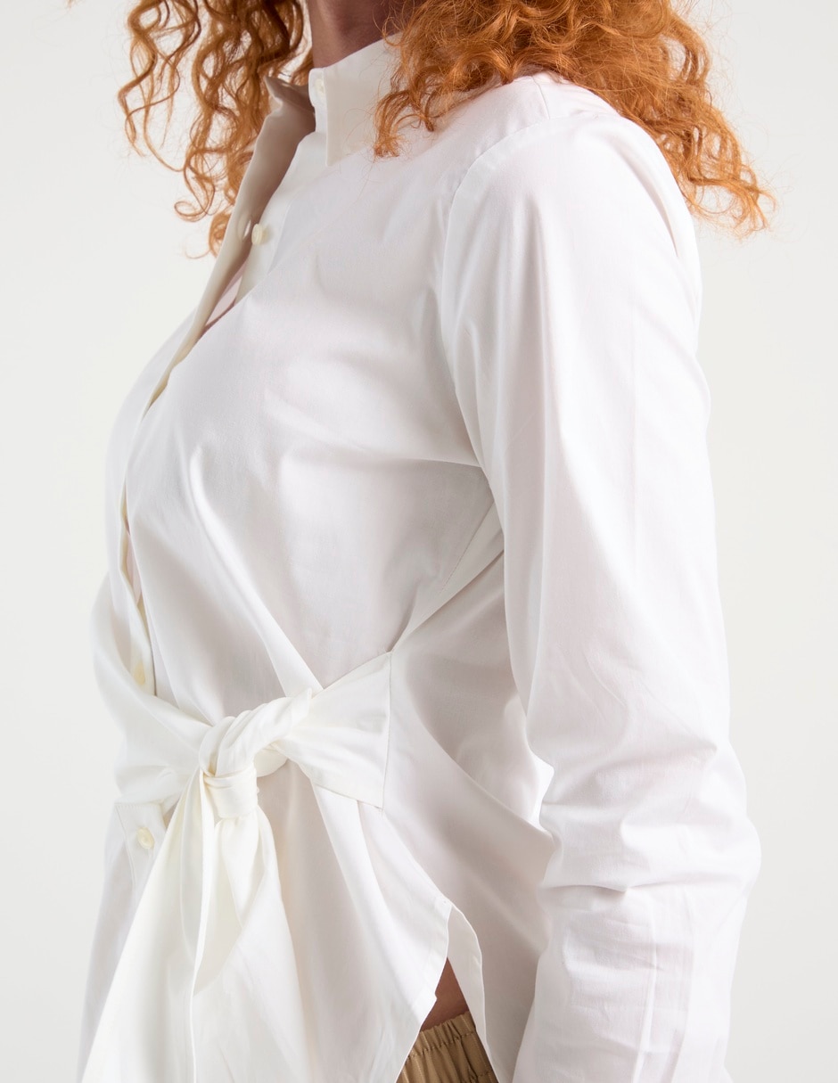 Blusa camisera manga larga para mujer 4
