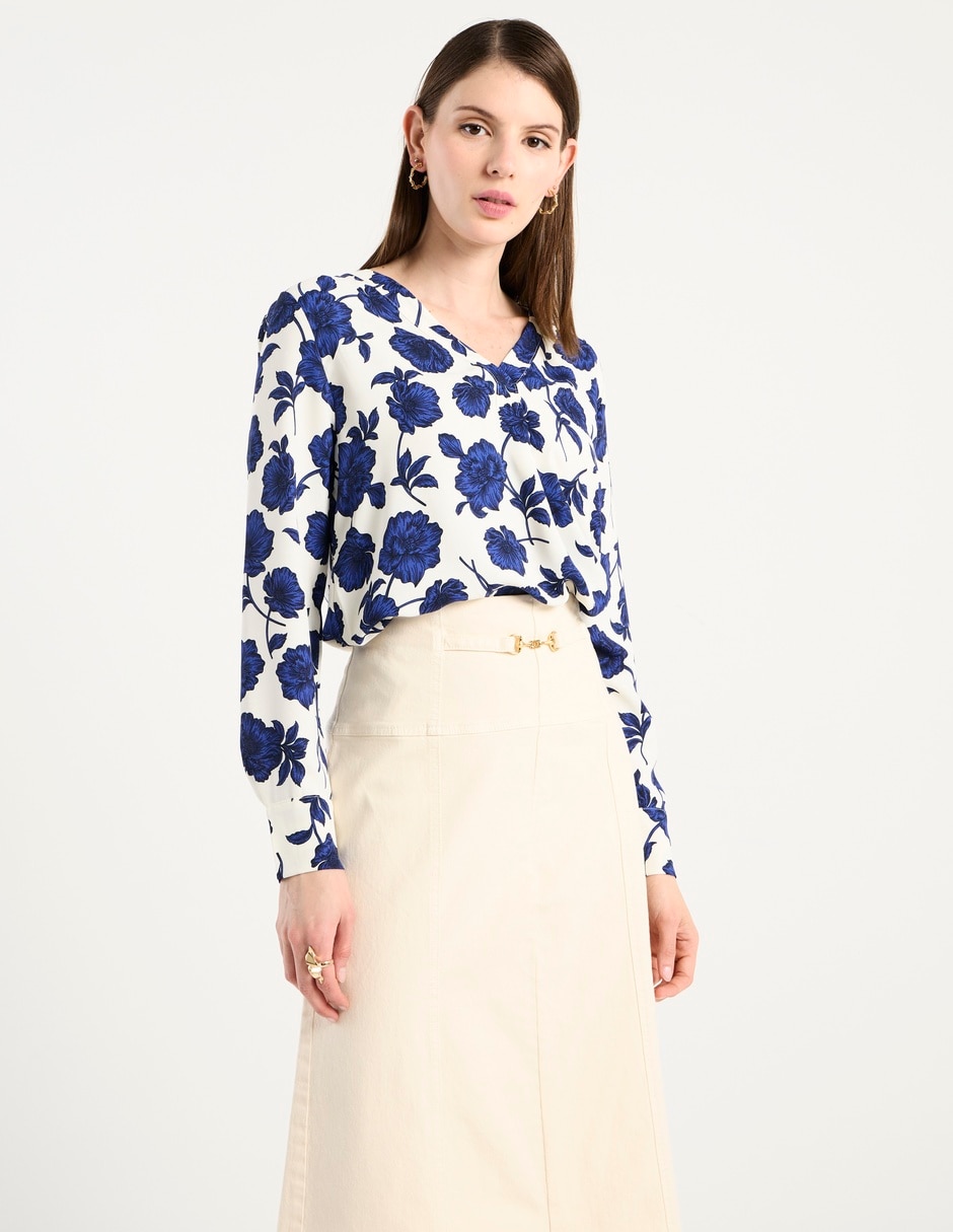 Blusa manga larga para mujer