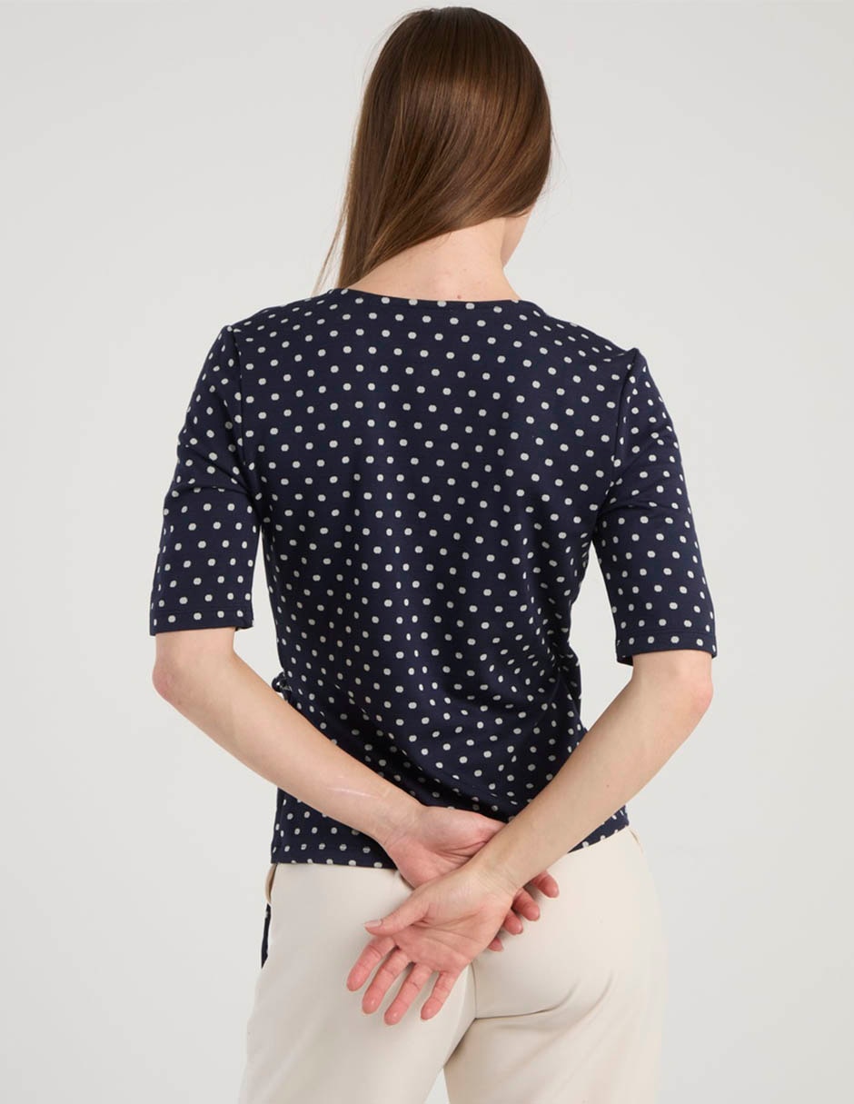 Blusa envolvente manga corta para mujer 6