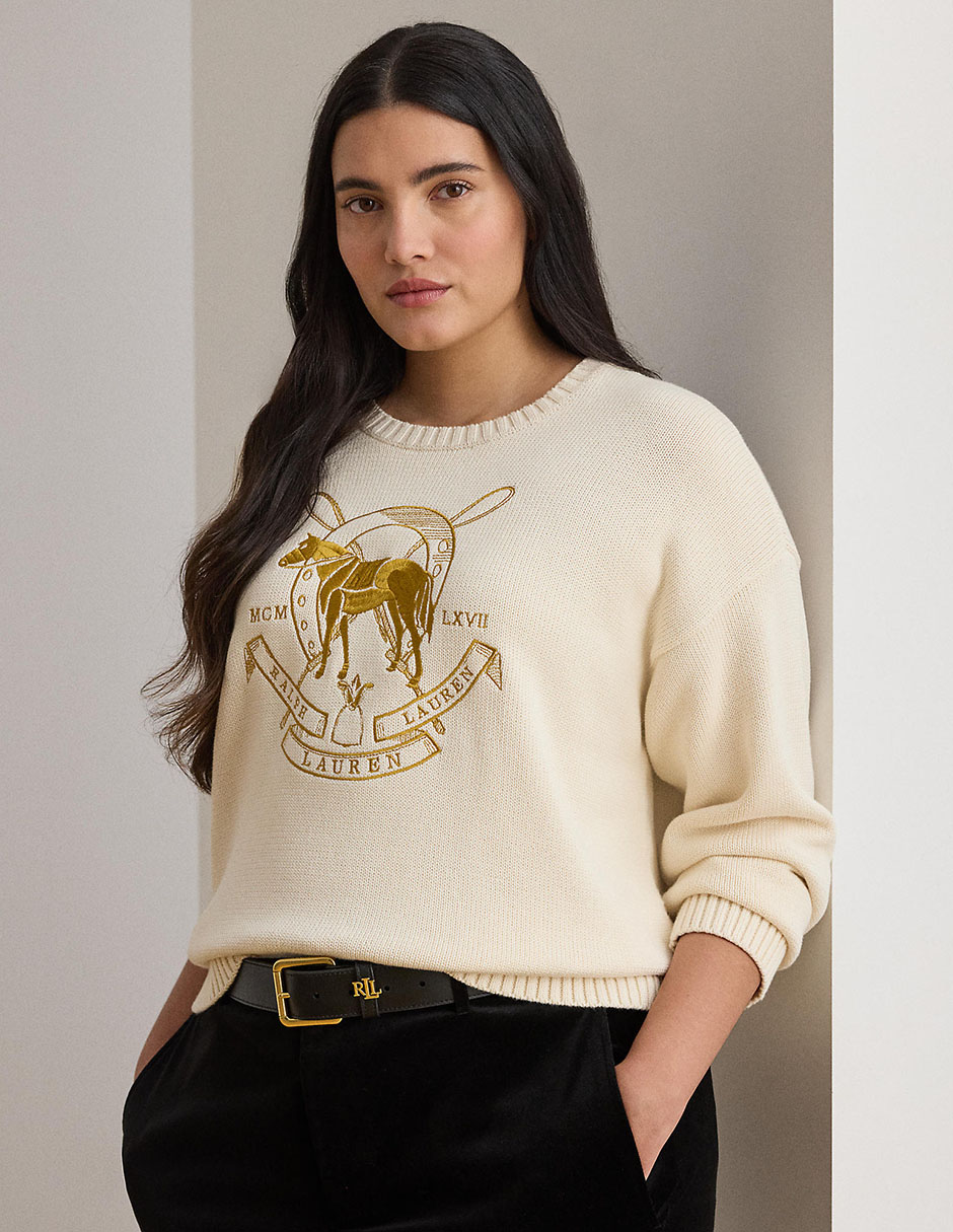 Suéter cuello redondo para mujer