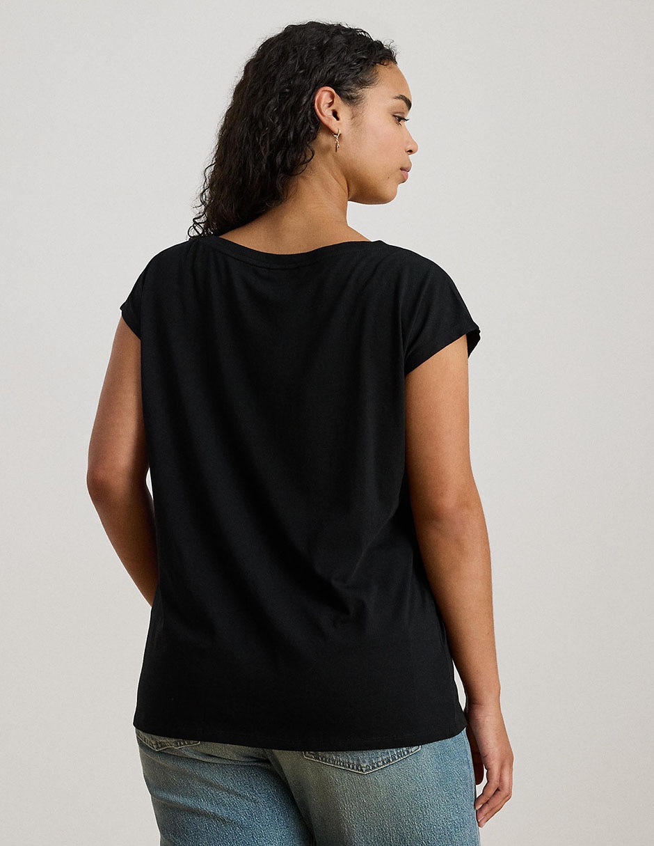 Playera manga corta cuello redondo para mujer 2