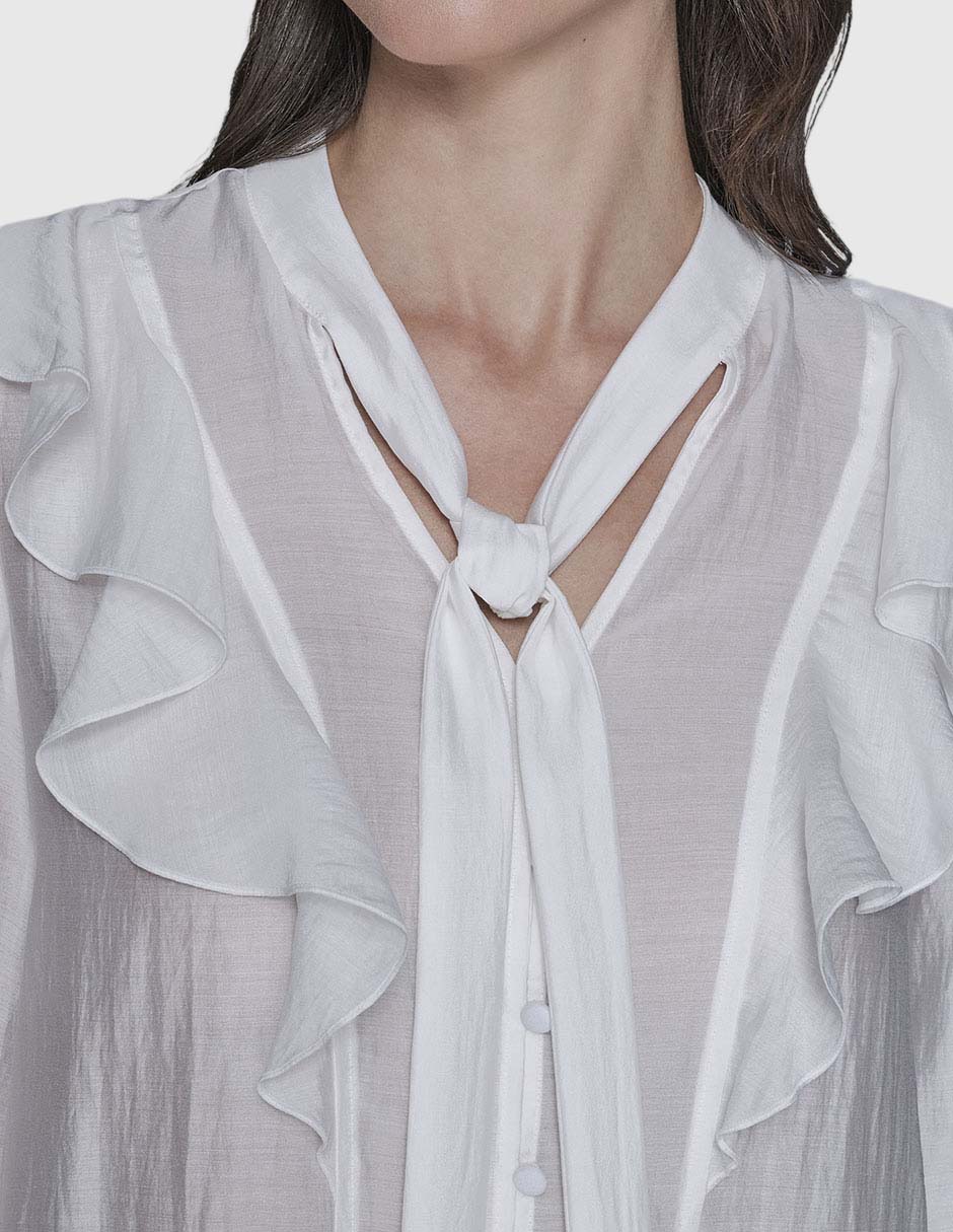 Blusa camisera manga larga para mujer 7