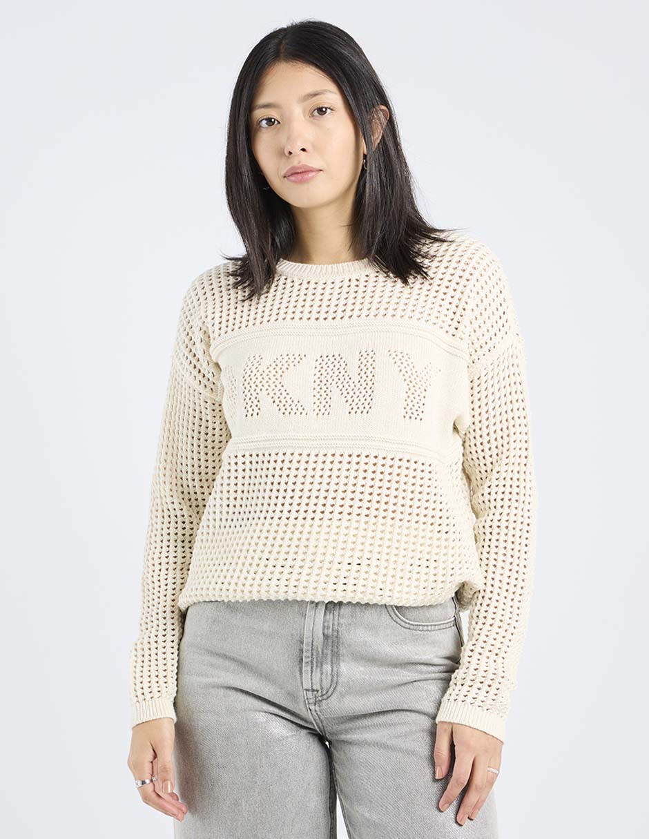 Suéter cuello redondo para mujer