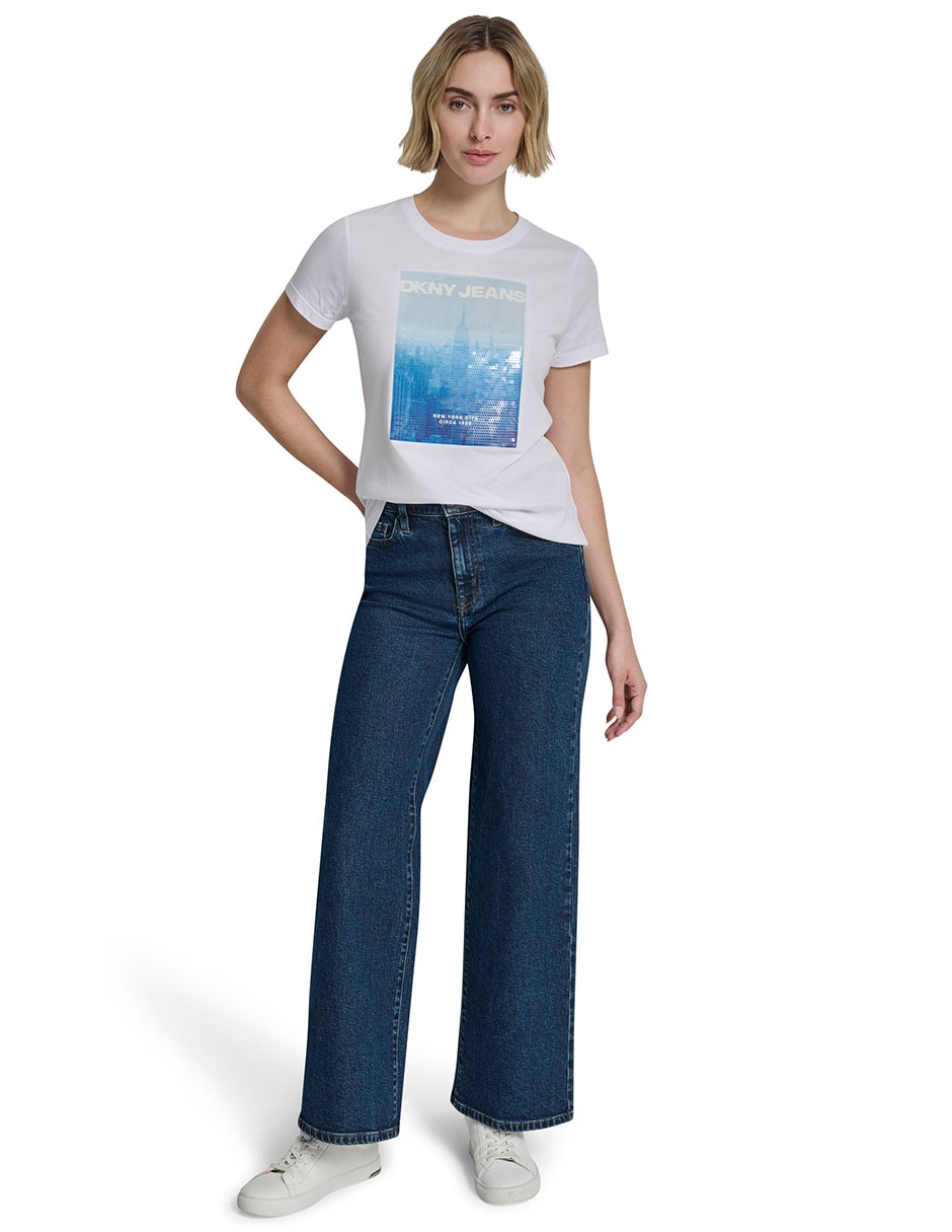 Playera manga corta cuello redondo para mujer 2
