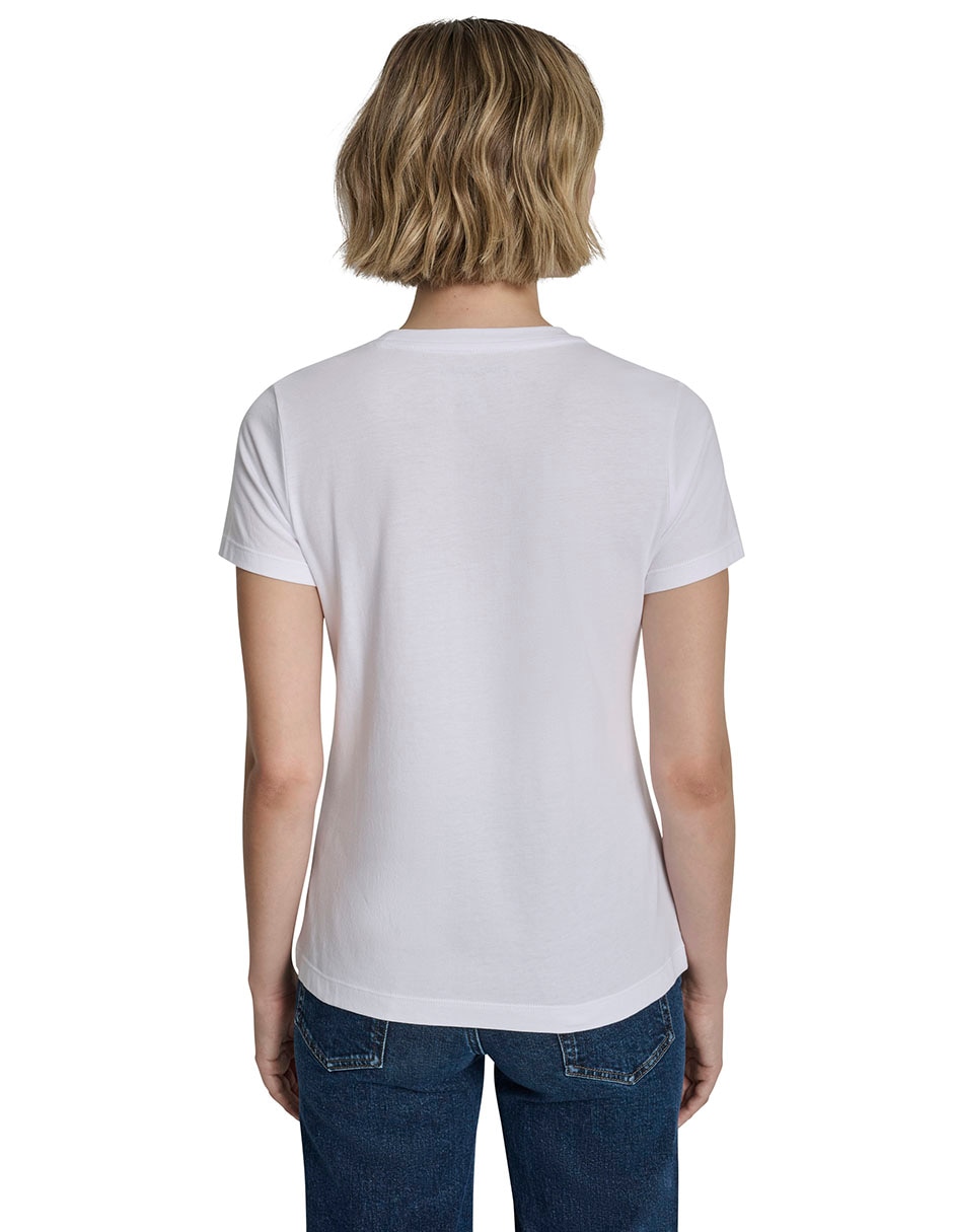 Playera manga corta cuello redondo para mujer 3