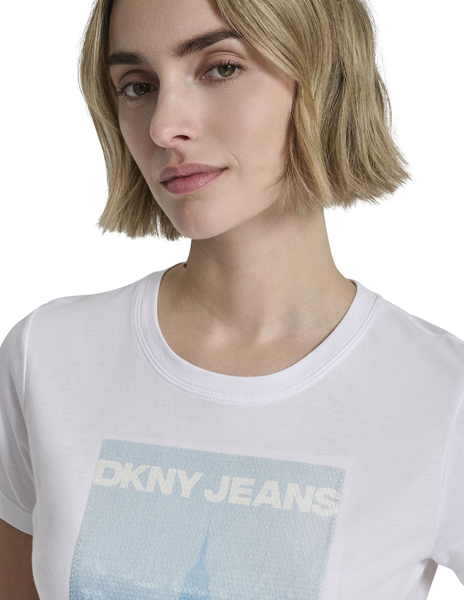 Playera manga corta cuello redondo para mujer 5