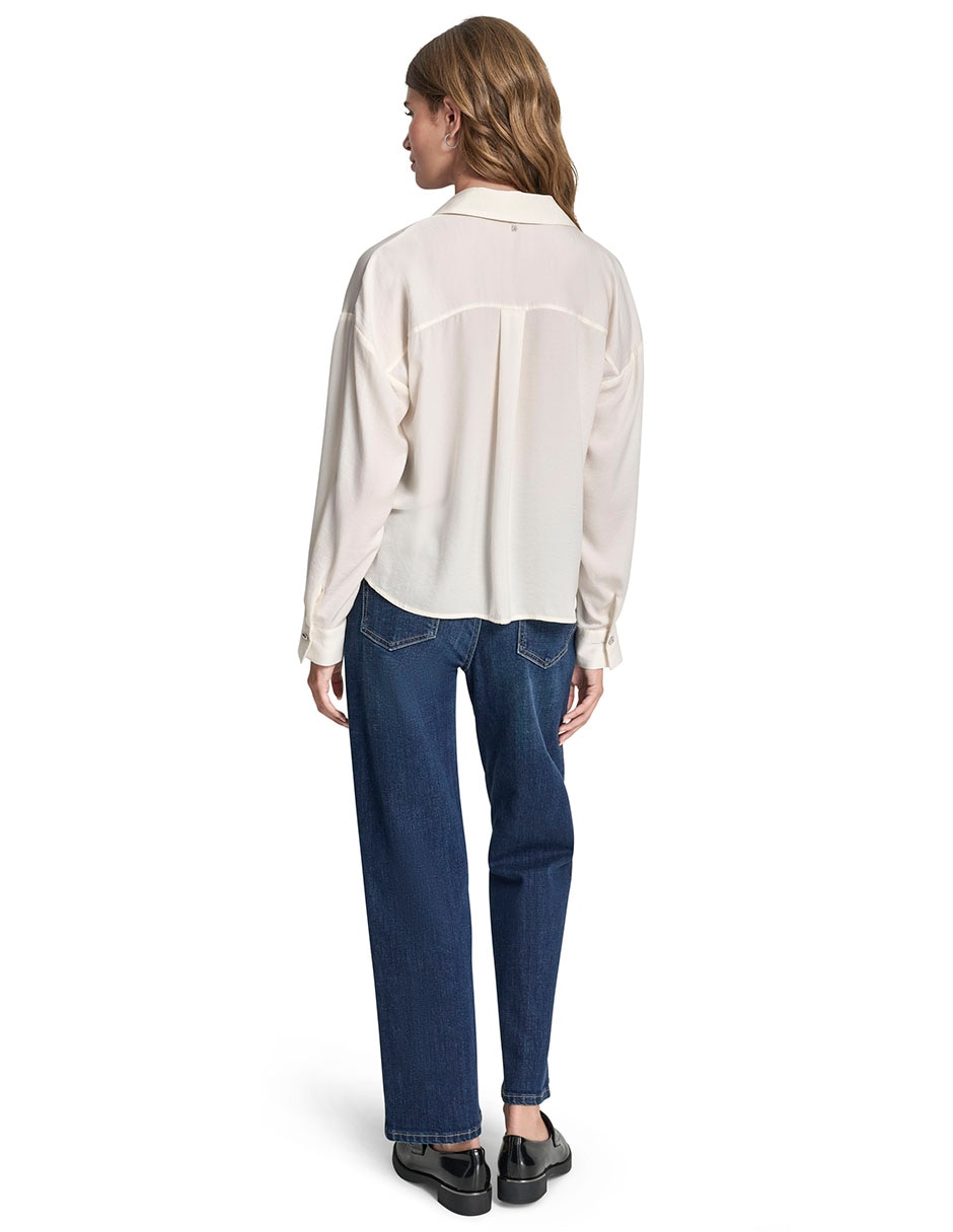 Blusa camisera manga larga para mujer 2