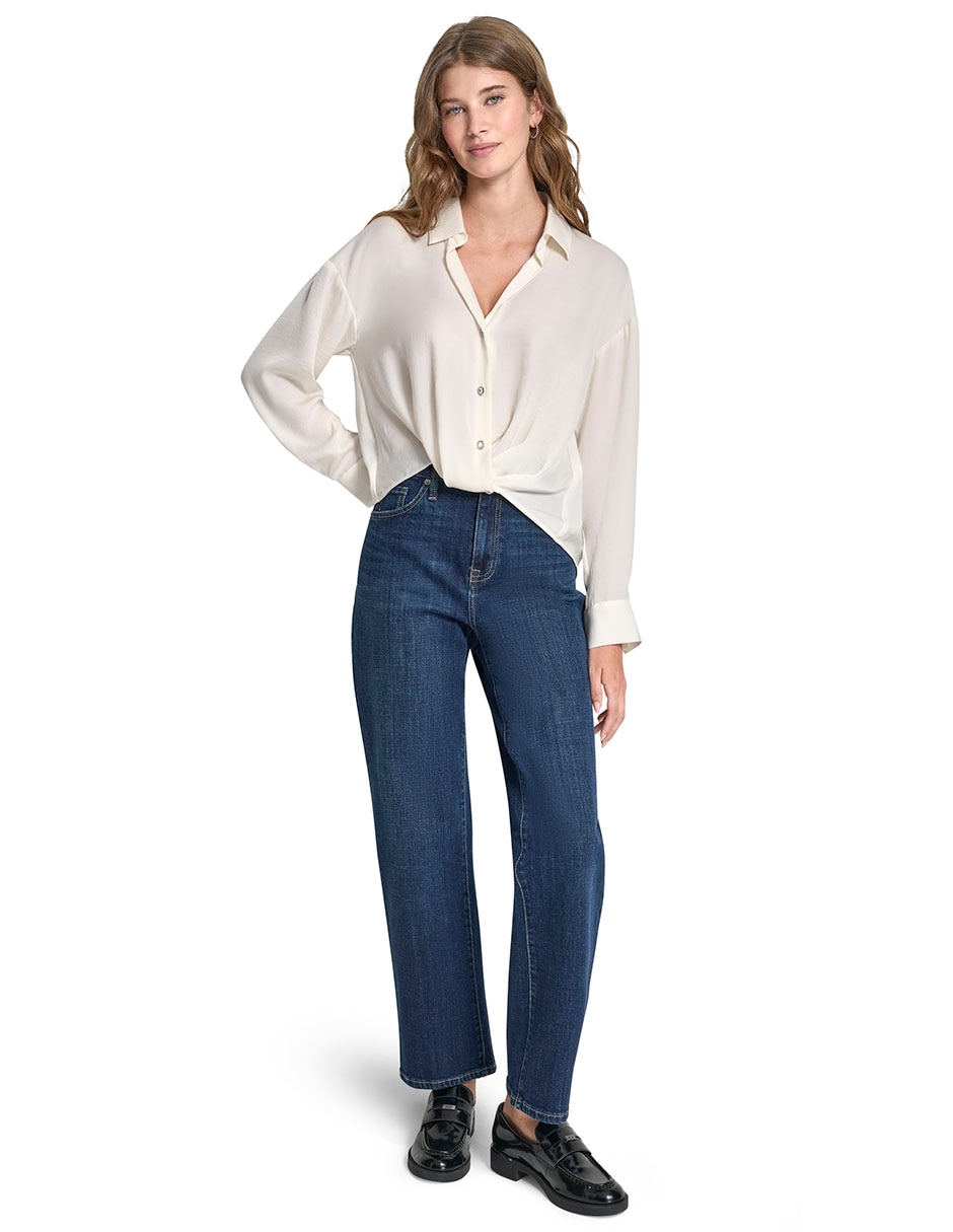 Blusa camisera manga larga para mujer 7