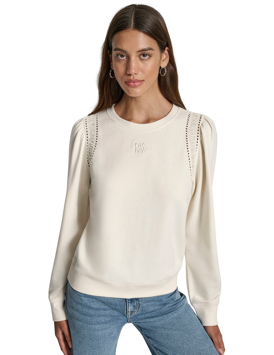 Suéter cuello redondo para mujer