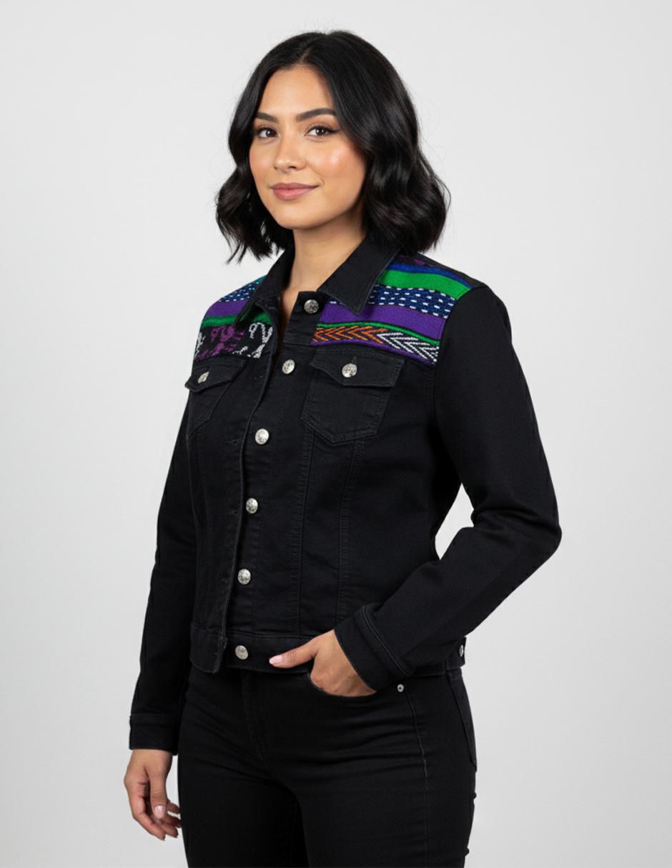 Chamarra casual de mezclilla para mujer