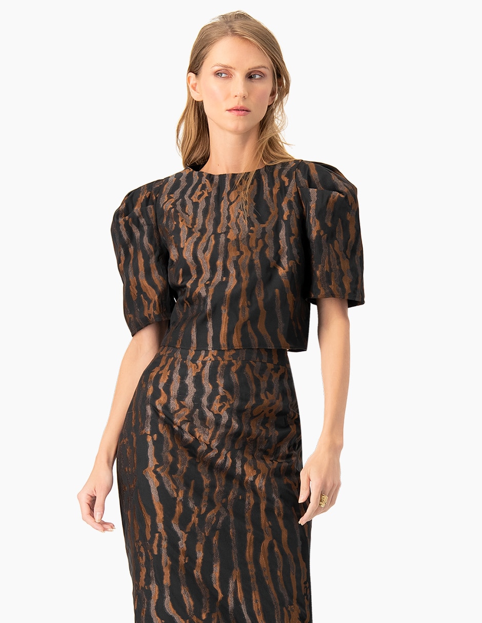 Blusa manga corta para mujer