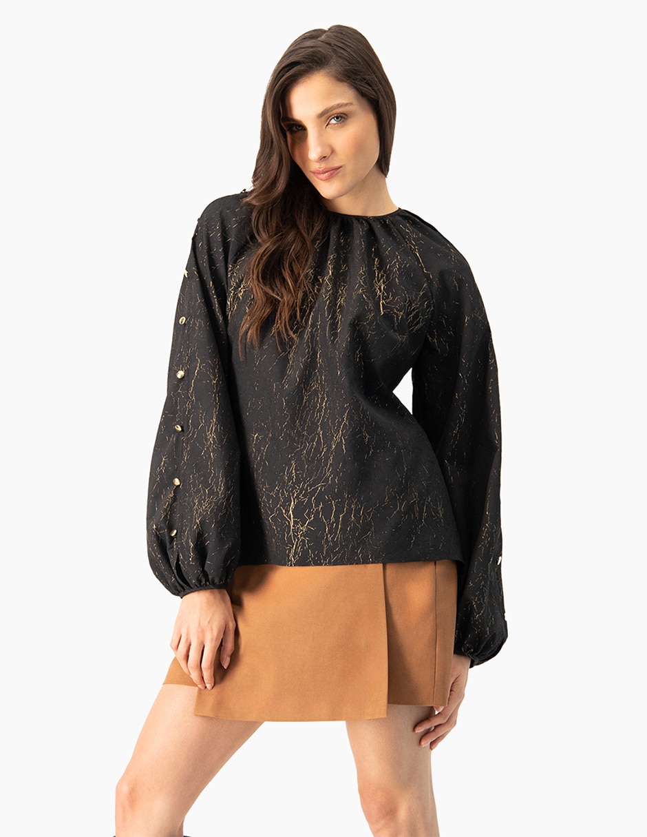 Blusa manga larga para mujer