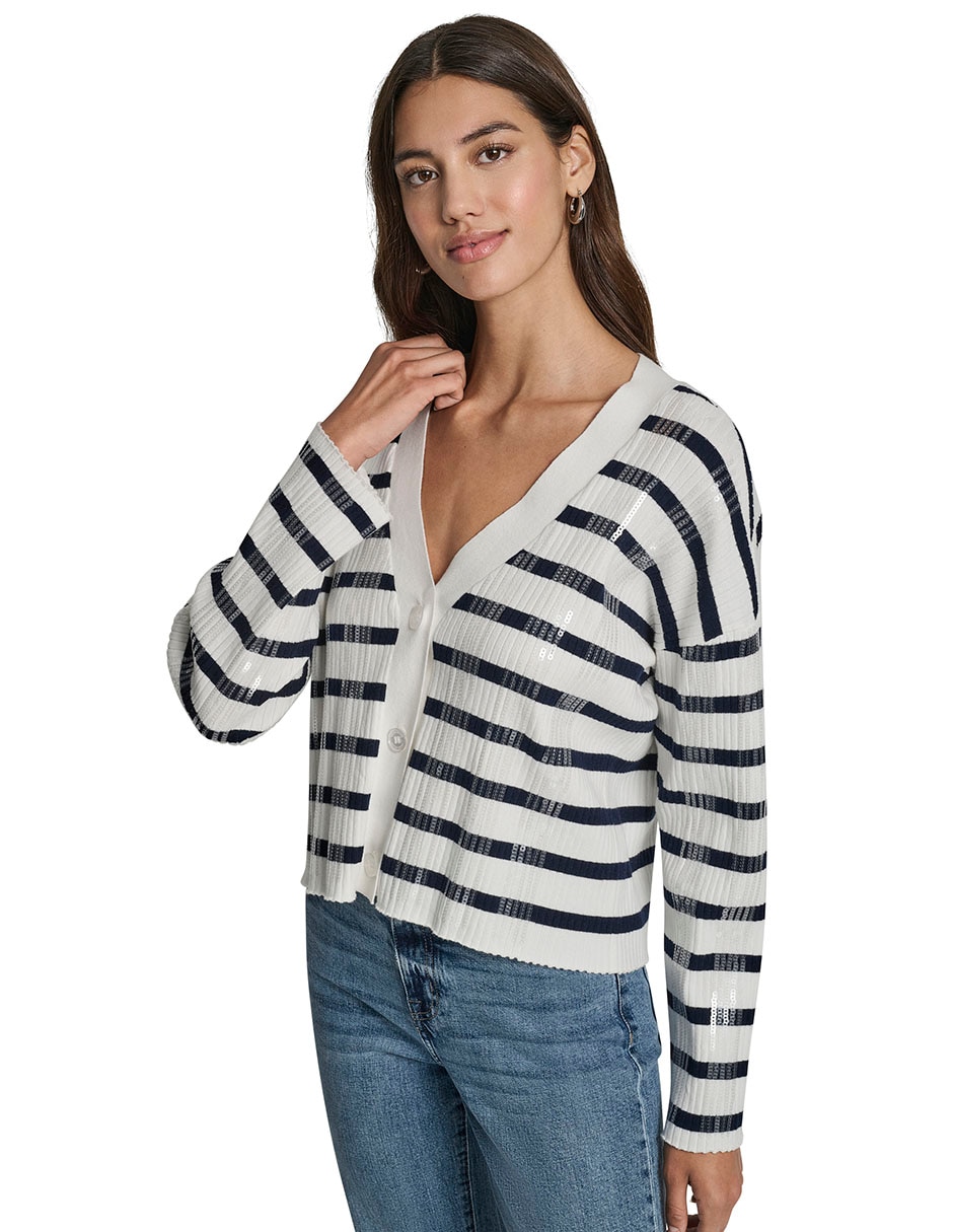 Suéter cuello V para mujer