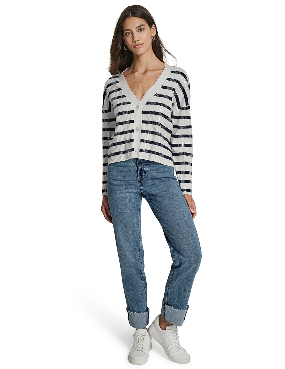 Suéter cuello V para mujer 6