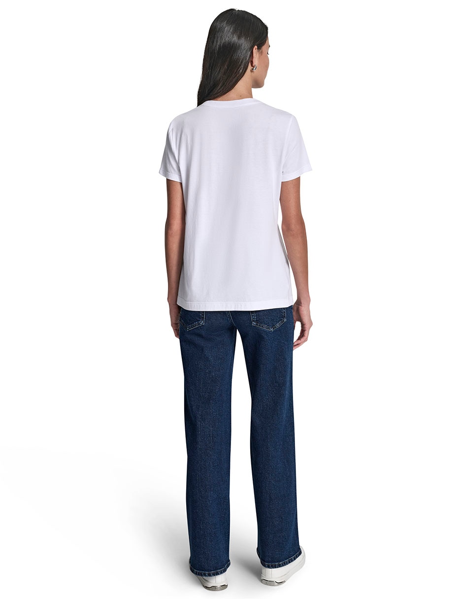 Playera manga corta cuello redondo para mujer 7