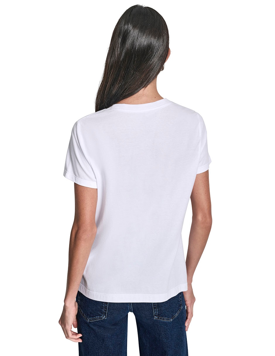 Playera manga corta cuello redondo para mujer 8