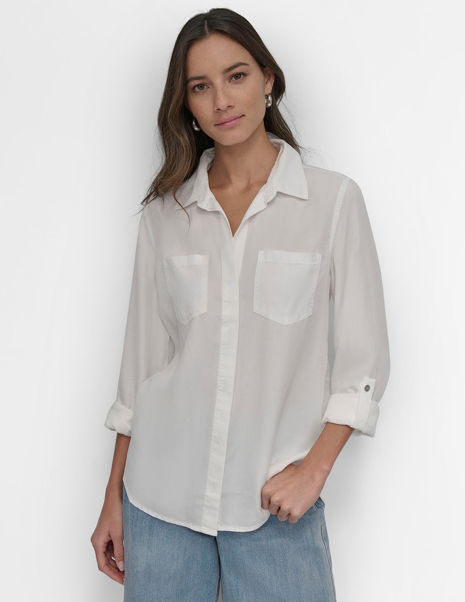 Blusa manga larga para mujer
