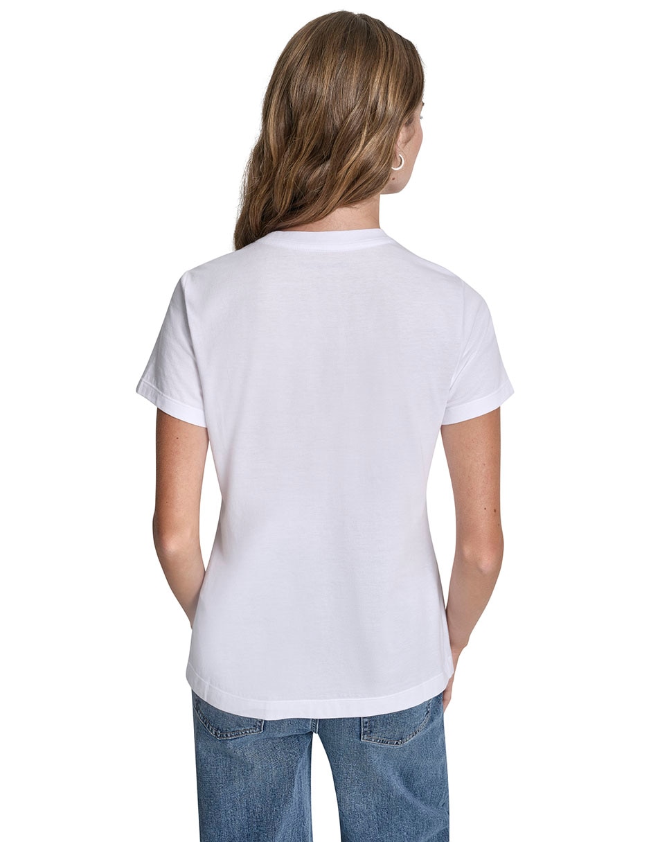 Playera manga corta cuello redondo para mujer 2