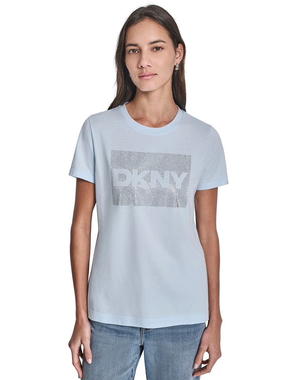 Playera manga corta cuello redondo para mujer