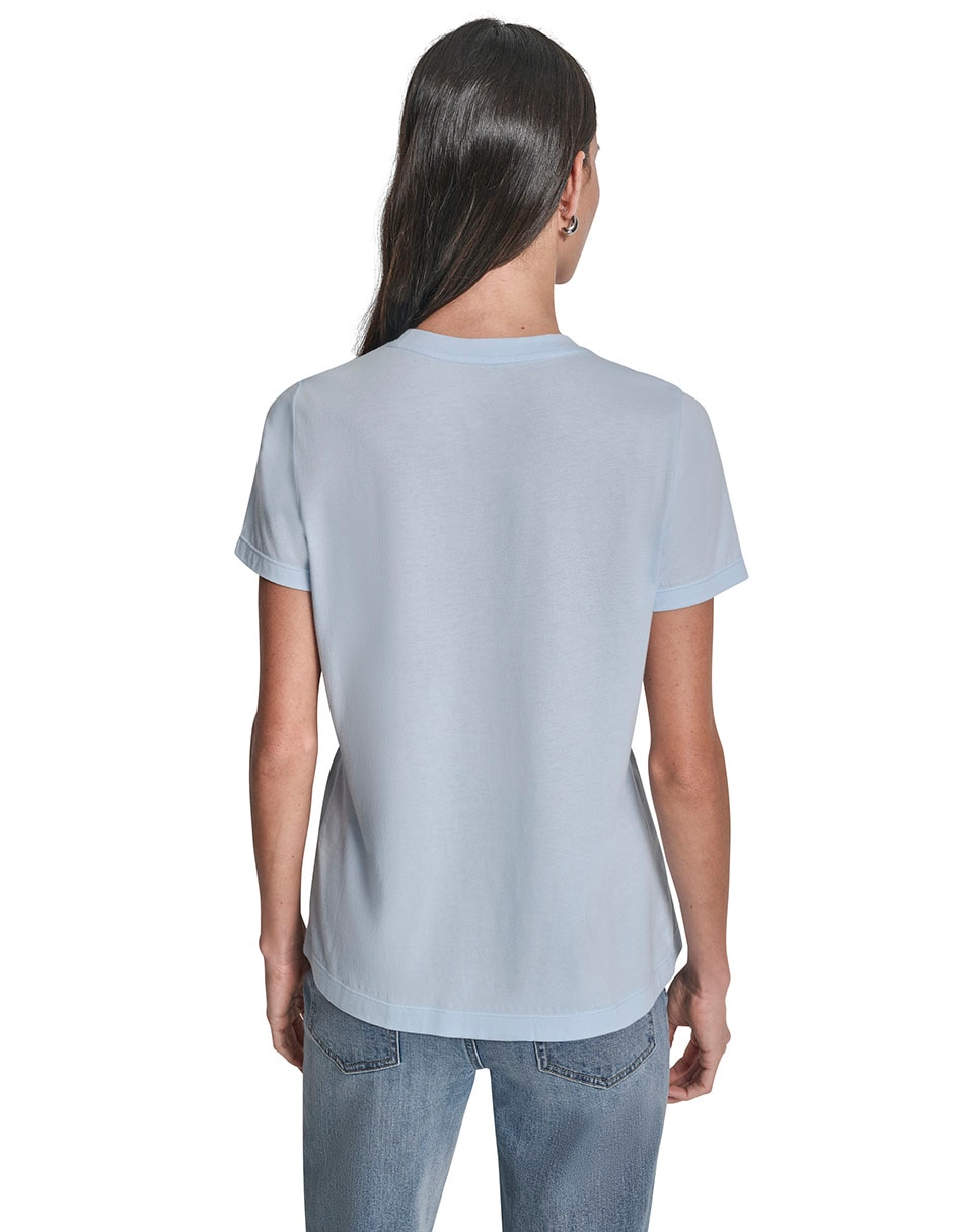 Playera manga corta cuello redondo para mujer 2