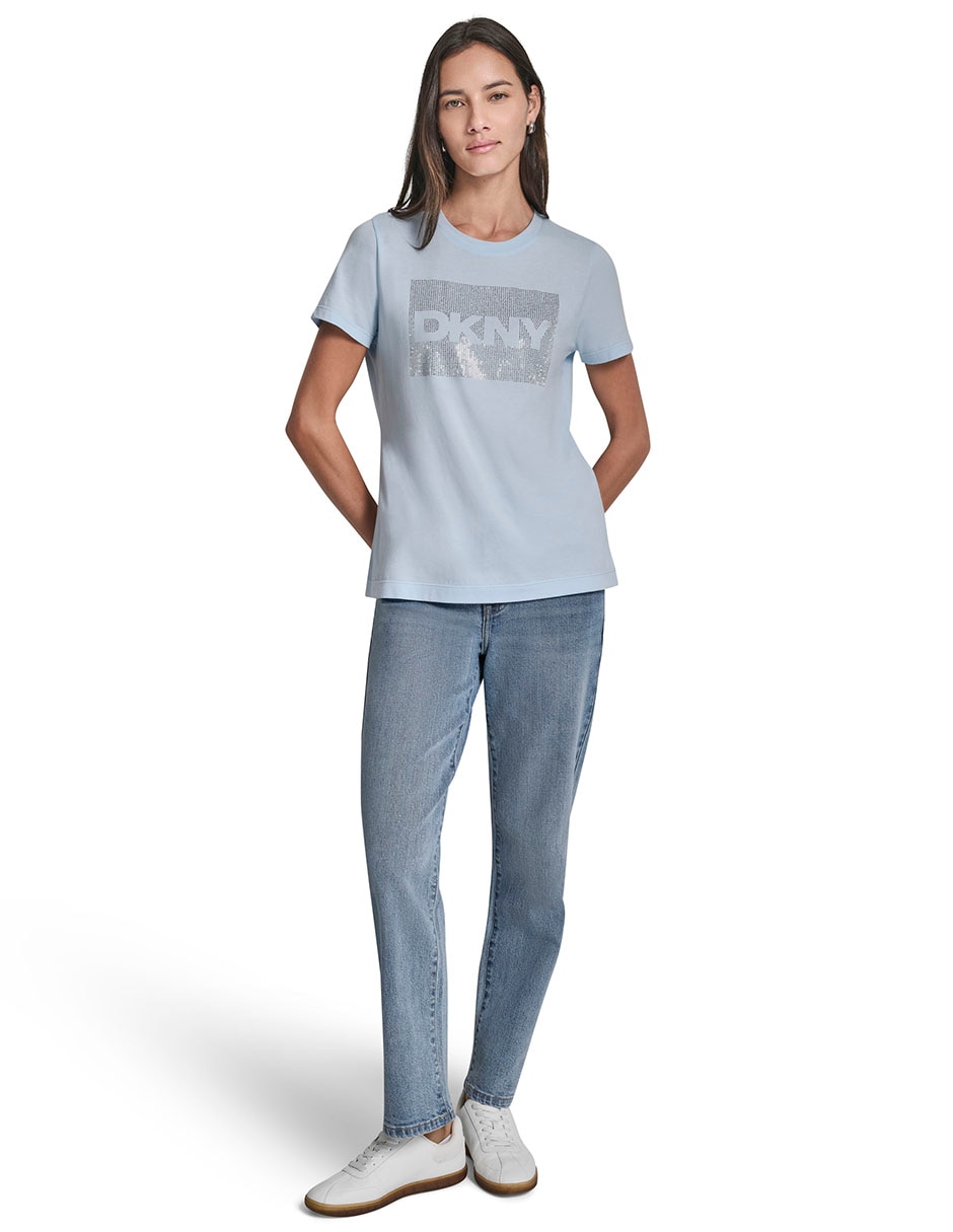 Playera manga corta cuello redondo para mujer 5