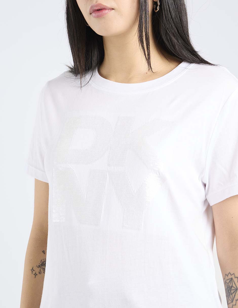 Playera manga corta cuello redondo para mujer 4