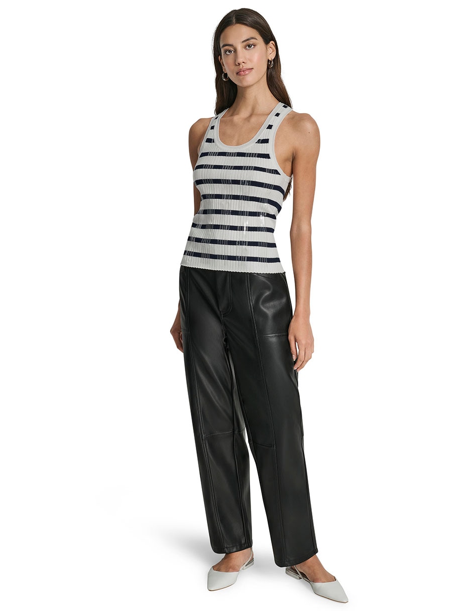 Top cuello redondo tirante ancho 6