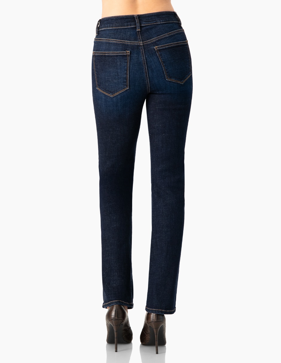 Jeans bota corte cintura para mujer 2