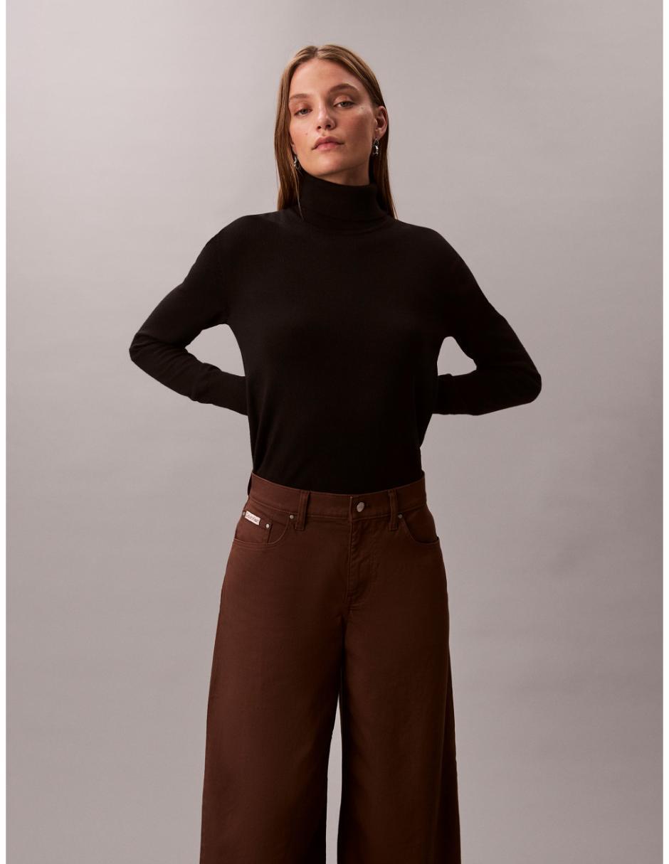 Pantalón chino wide leg para mujer 6