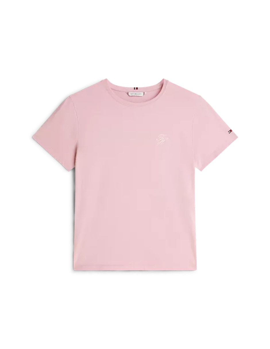 Playera manga corta cuello redondo para mujer