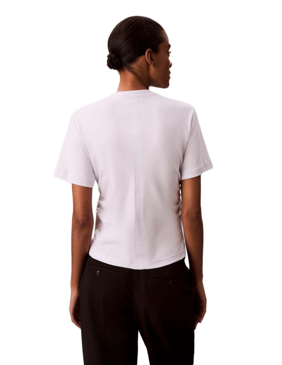 Playera manga corta cuello redondo para mujer 4