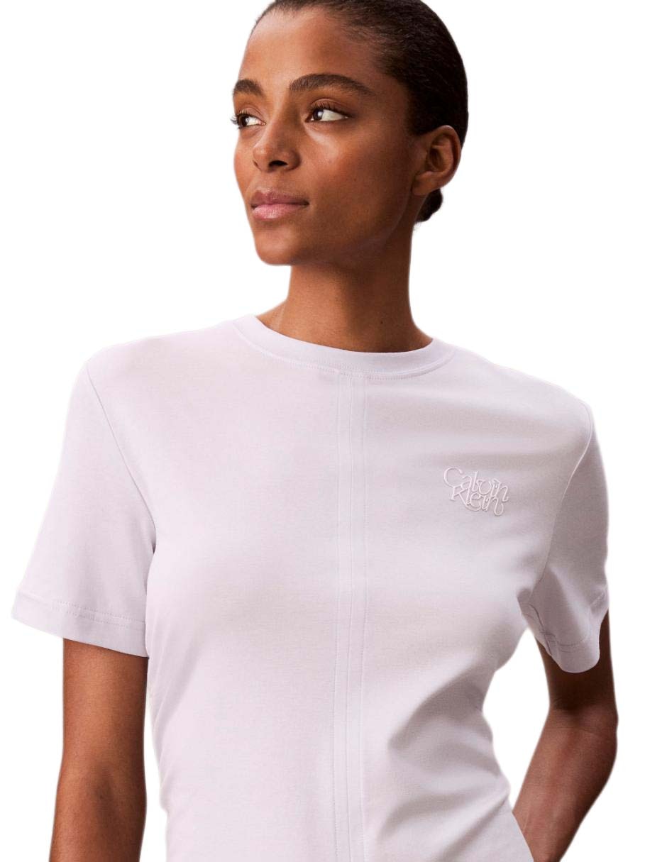 Playera manga corta cuello redondo para mujer 5