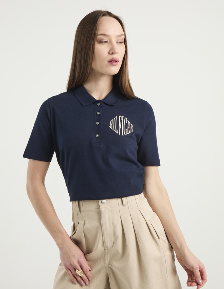 Playera tipo polo para mujer