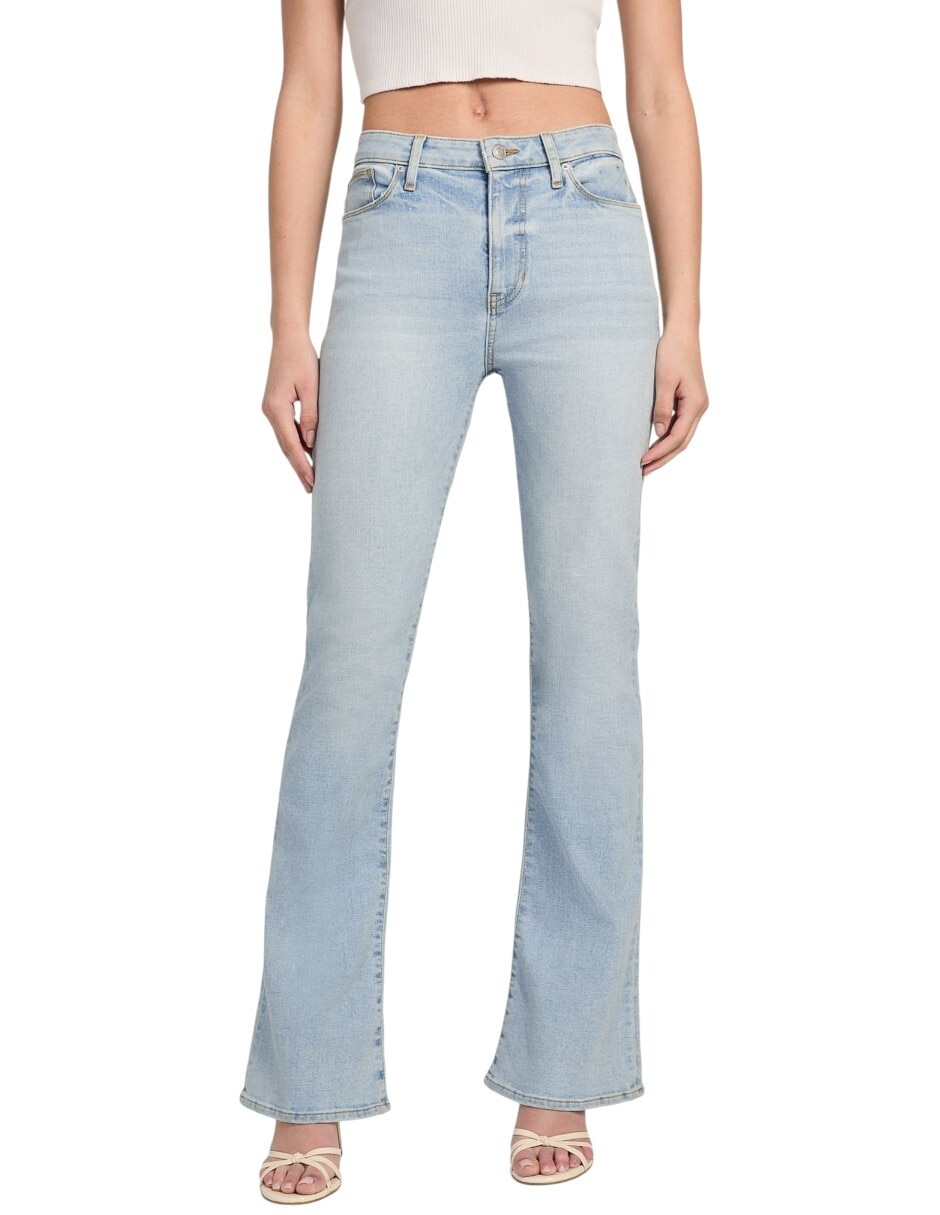 Jeans campana corte cintura para mujer