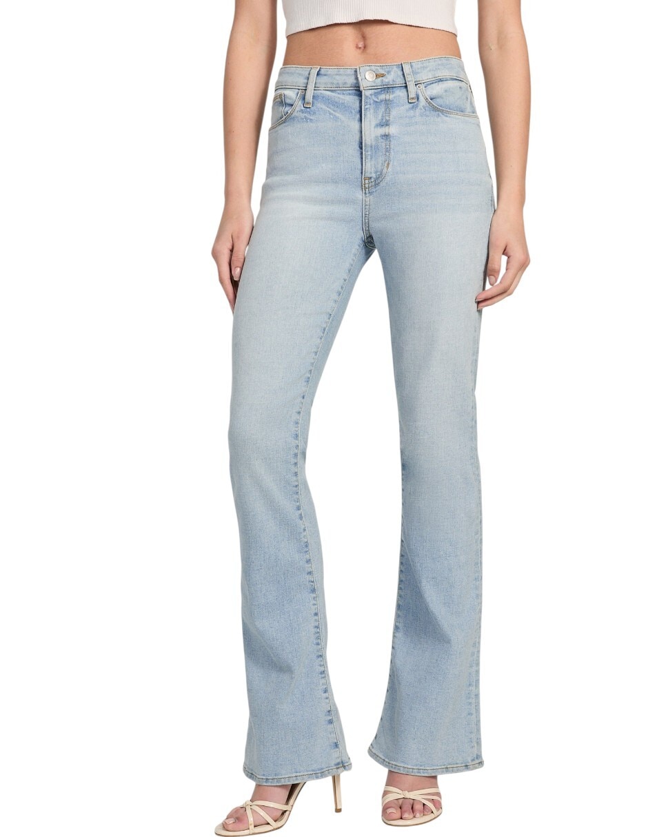 Jeans campana corte cintura para mujer 2