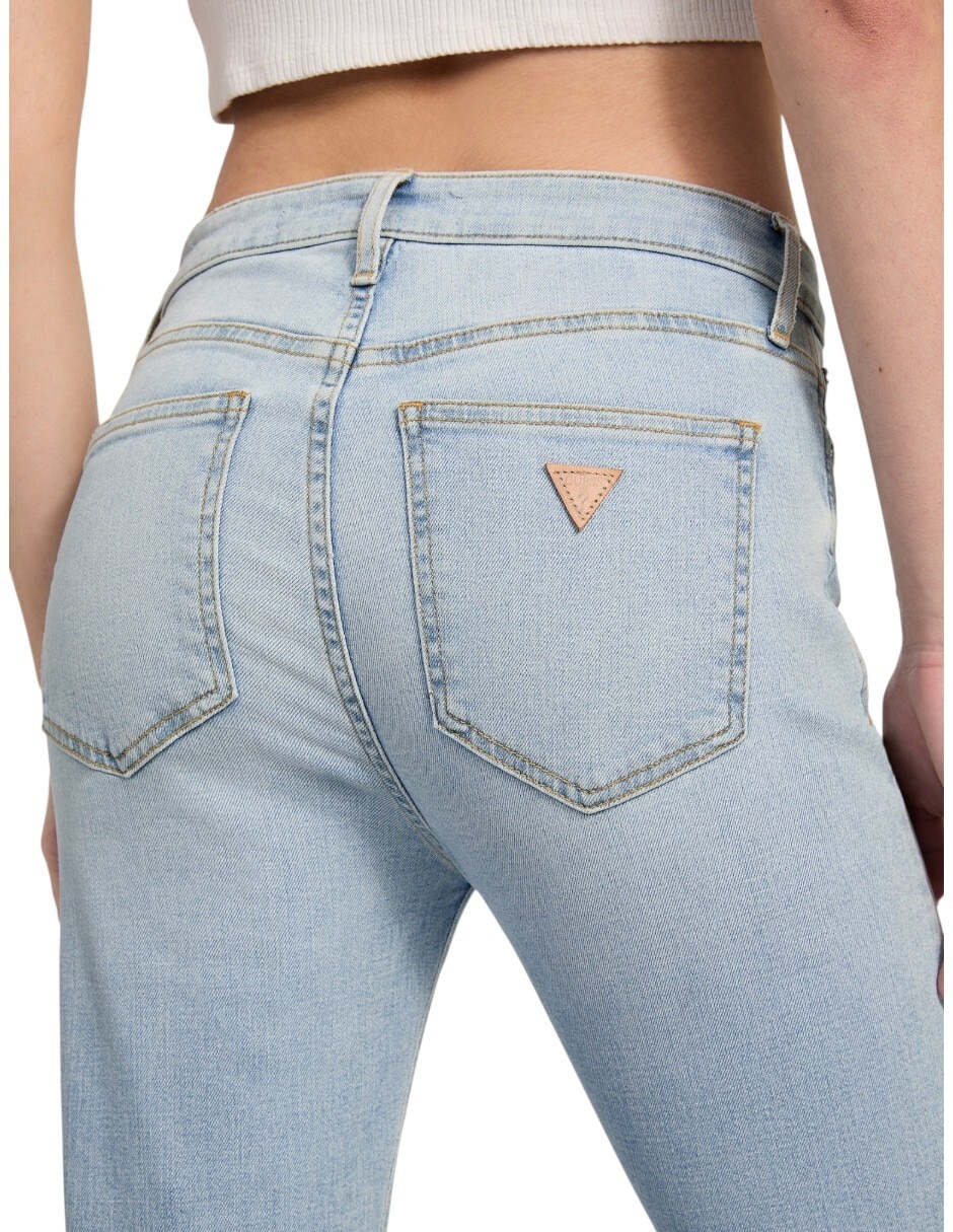 Jeans campana corte cintura para mujer 3