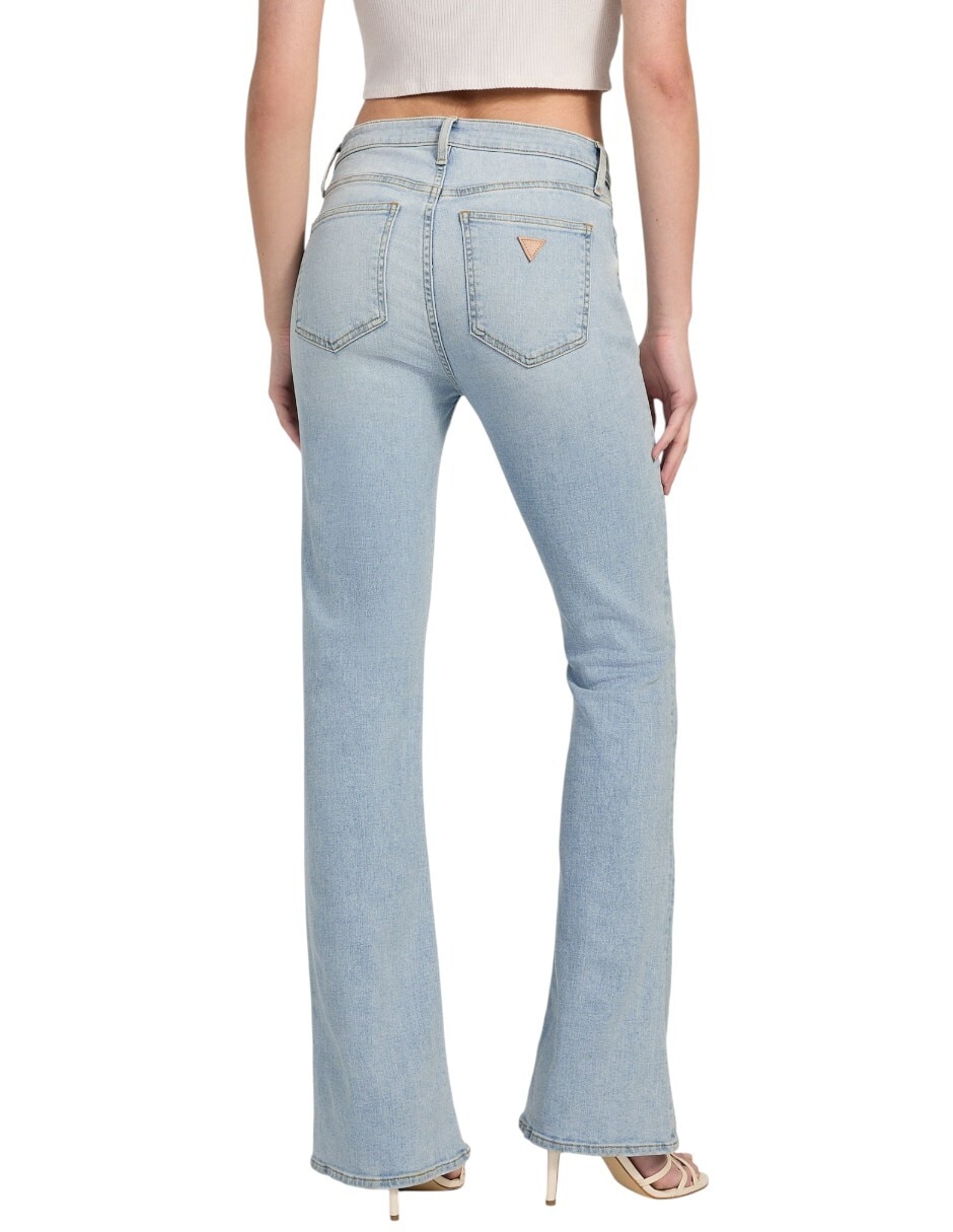 Jeans campana corte cintura para mujer 4